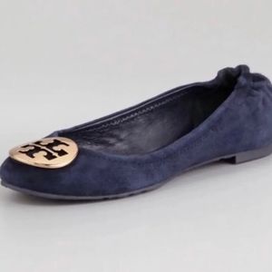 NWOB Tory Burch Navy Suede Ballerinas